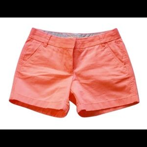 JCrew 5” Shorts Neon Orange Size 2